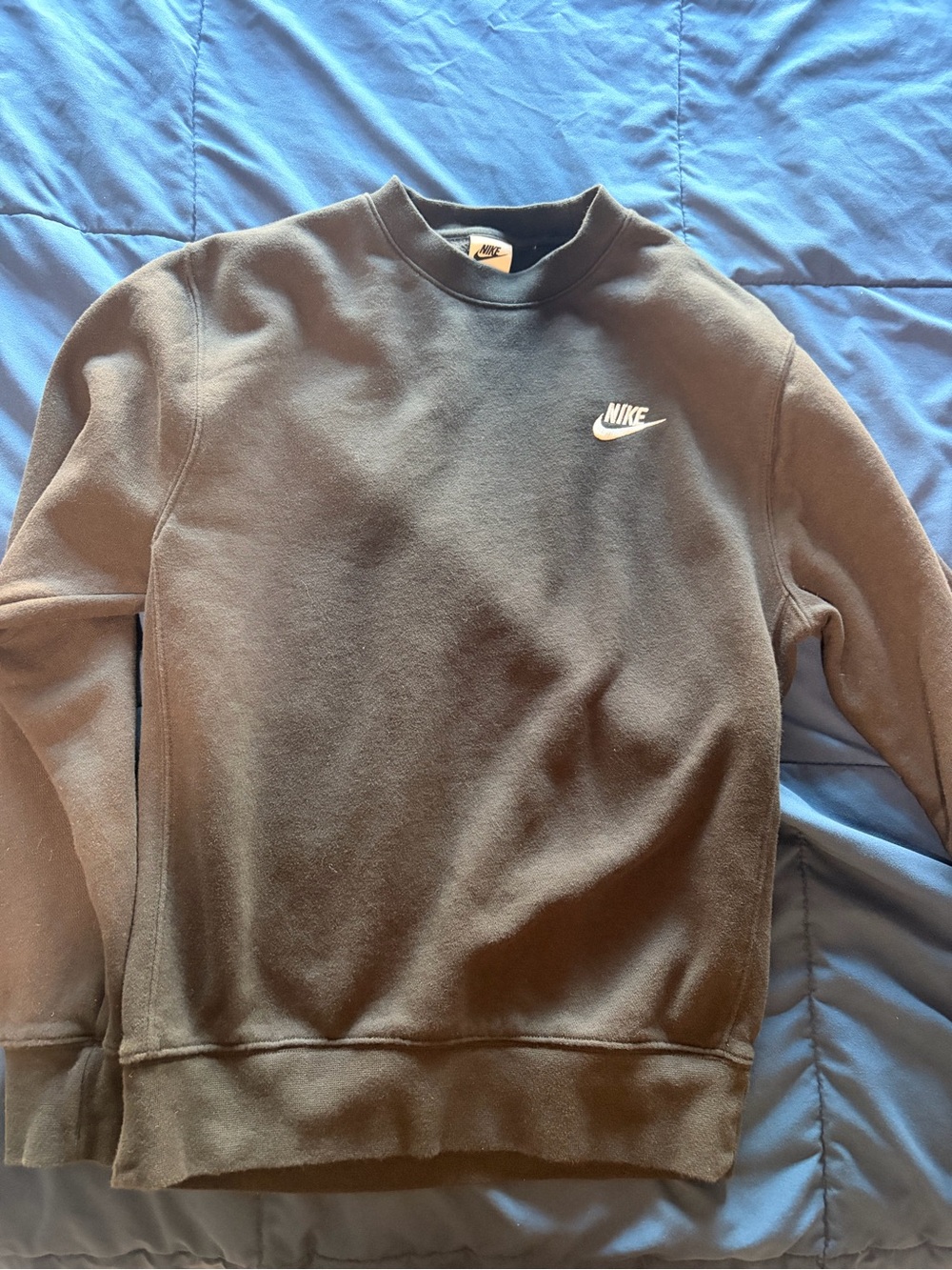 Nike Black Crewneck Sweatshirt with White Swoosh